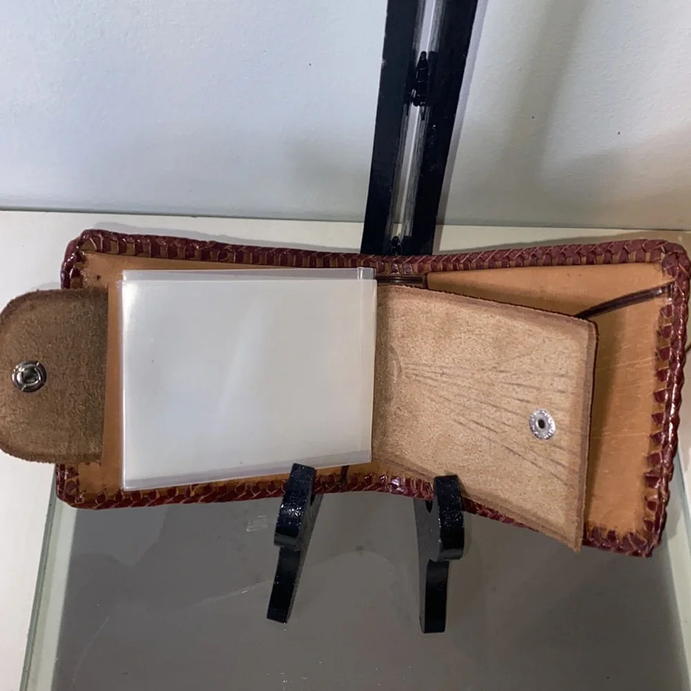 Vintage Tooled Leather Horse & Barn Country Western Wallet Billfold